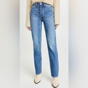 rag & bone Blue Straight Leg Jeans